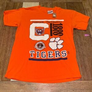 Team Edition Clemson University Tigers Mens Large Orange Excellent Graphic Tee